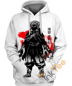 Ink Kyojuro 3D Hoodie - From Demon Slayer 