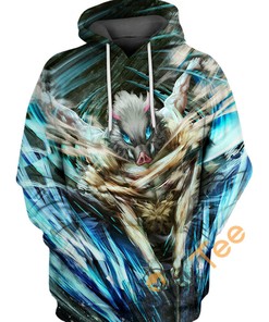 Inosuke Hashibira Pig Assault 3D Hoodie With Graphic Design 