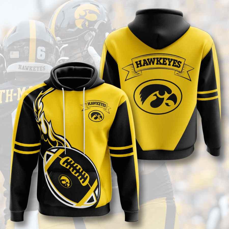 Iowa Hawkeyes Ncaa All Over Print Hoodie With Zip Hood - Sporty Addition