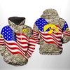 Iowa Hawkeyes Us Flag Camo Veteran 3D All Over Print Hoodie With Zip-Up