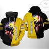 Iowa Hawkeyes Us Flag Skull 3D Hooded Jacket 
