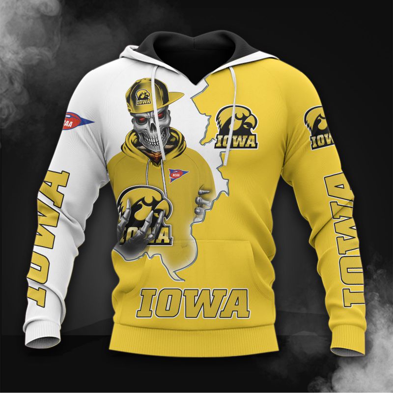Iowa Hawkeyes Zip-Up Hoodie - 3D All Over Print Ncaa