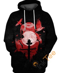 Itachi Uchiha Moon 3D Graphic Hoodie