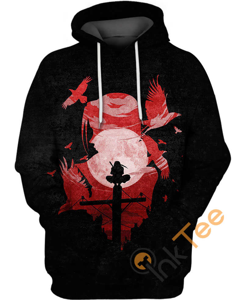 Itachi Uchiha Moon 3D Graphic Hoodie