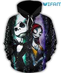 Jack And Sally Nightmare Before Christmas All Over Print 3D Hoodie