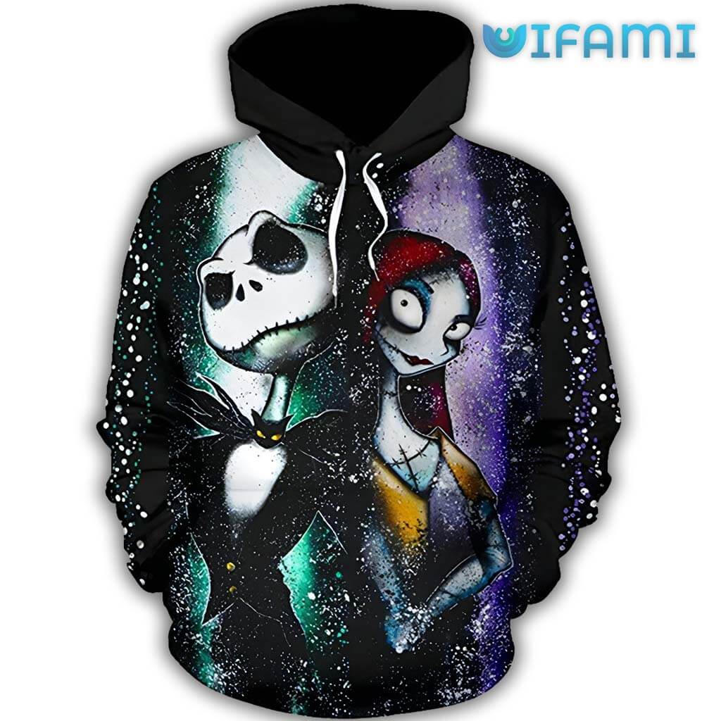 Jack And Sally Nightmare Before Christmas All Over Print 3D Hoodie