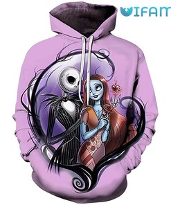 Jack And Sally Nightmare Before Christmas Unisex Custom 3D Hoodie