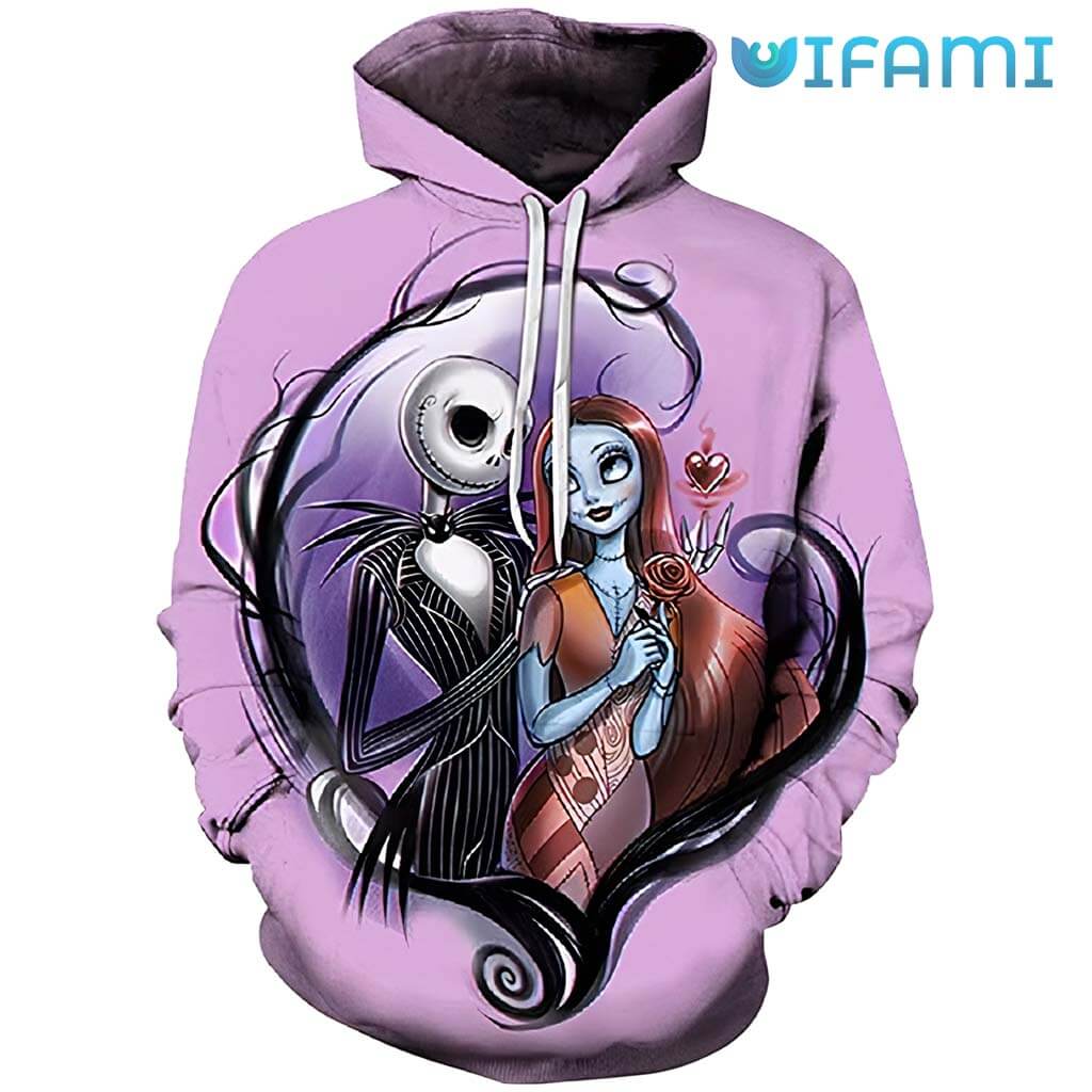 Jack And Sally Nightmare Before Christmas Unisex Custom 3D Hoodie