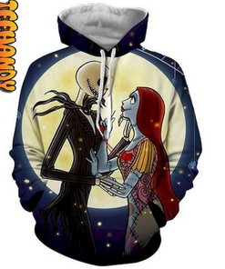 Jack Sally The Nightmare Before Christmas 3D Printed Hoodie