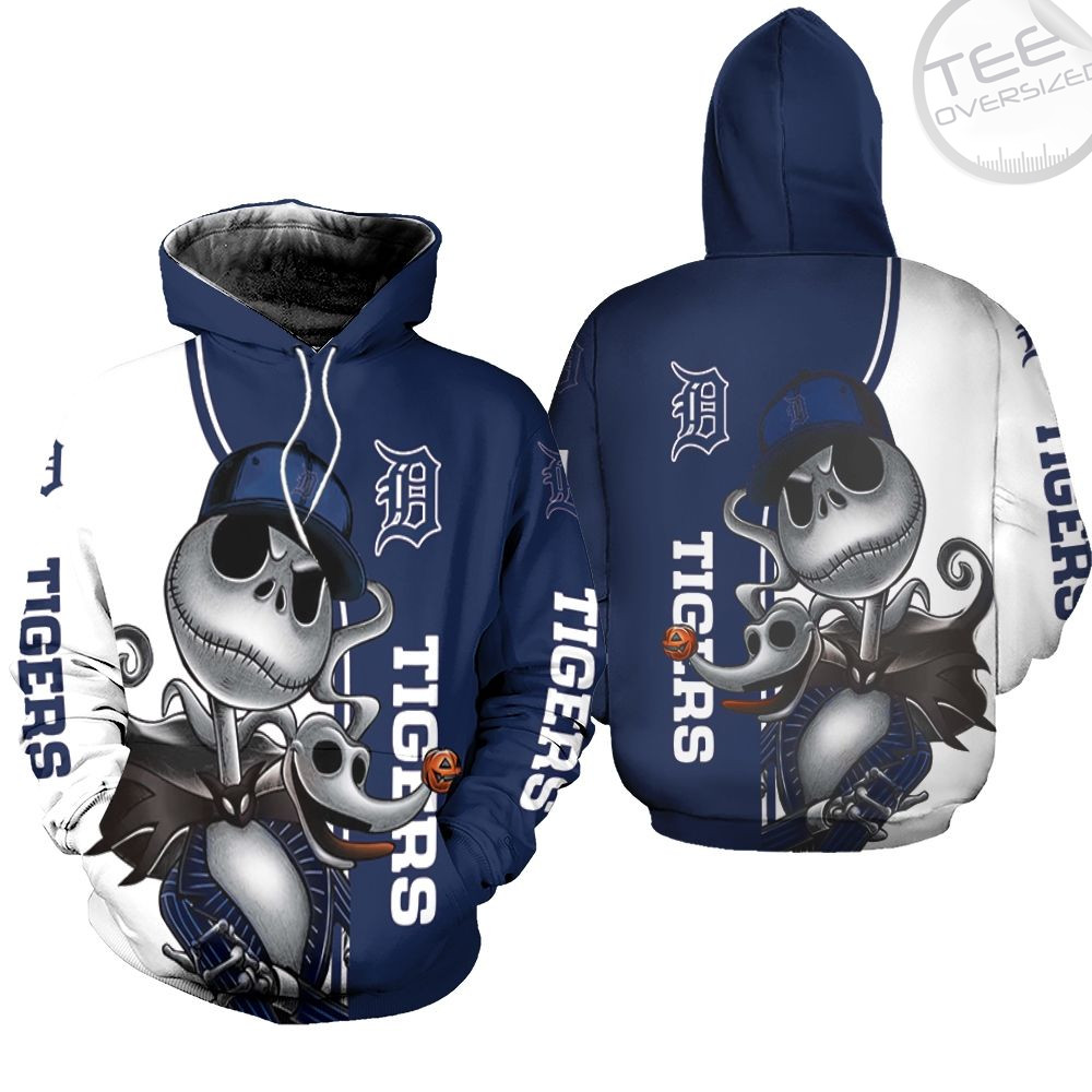Jack Skellington And Zero Detroit Tigers Mlb 3D Hoodie - Exclusive Design