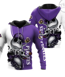 Jack Skellington And Zero East Carolina Pirates Ncaa 3D Hoodie - Exclusive Design