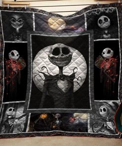 Jack Skellington Blanket 3D Printed Quilt Blanket - Soft Warm Bedding Throw for Kids and Adults