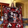 Jack Skellington Blanket - Personalized Fleece, Mink, and Sherpa Blanket for Halloween Decor