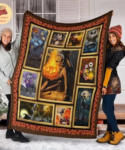 Jack Skellington Christmas Nightmare Blanket - Soft Warm Fleece Bedding Throw
