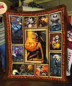 Jack Skellington Christmas Nightmare Blanket - Soft Warm Fleece Bedding Throw