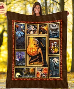 Jack Skellington Christmas Nightmare Blanket - Soft Warm Fleece Bedding Throw