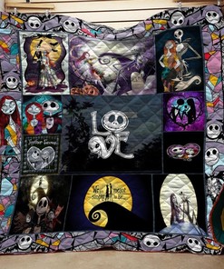 Jack Skellington Christmas Quilt Blanket - Soft Warm Bedding Throw for Kids and Adults