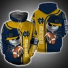 Jack Skellington Hold Ball Notre Dame Fighting Irish Mens 3D All Over Print Zip Up Hoodie Gifts For Ncaa Fans