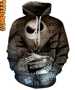 Jack Skellington Nightmare Police Halloween Custom 3D Hoodie