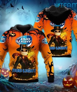 Jack Skellington Pumpkin Bud Light 3D Hoodie - Gifts For Father Day