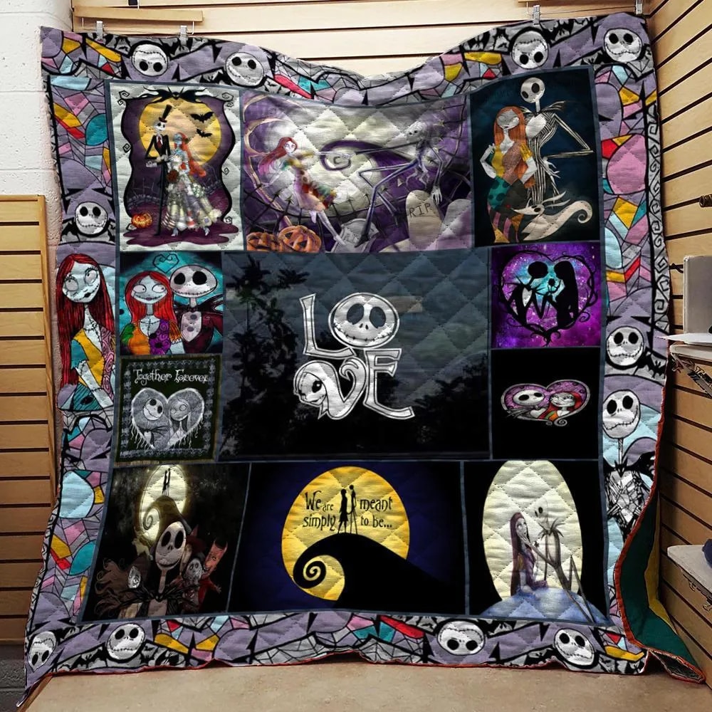Jack Skellington Quilt Blanket - Soft Warm Bedding Throw for Kids and Adults
