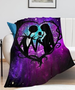 Jack Skellington Quilt Blanket - Ultra Soft Throw Blanket for Kids and Adults