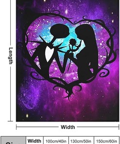 Jack Skellington Quilt Blanket - Ultra Soft Throw Blanket for Kids and Adults