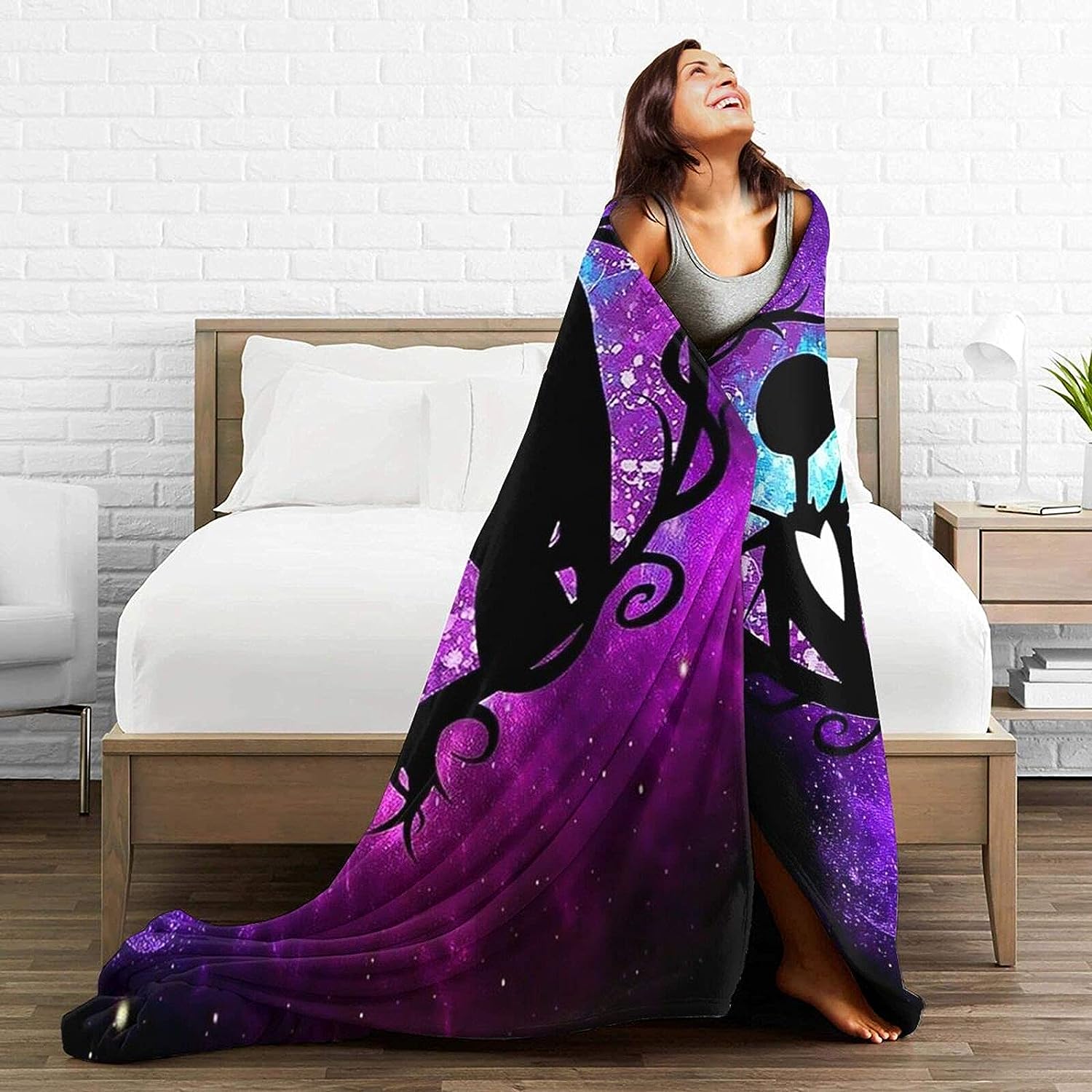 Jack Skellington Quilt Blanket - Ultra Soft Throw Blanket for Kids and Adults