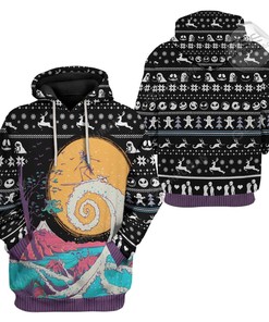 Jack Skellington Surfing All Over Print 3D Hoodie