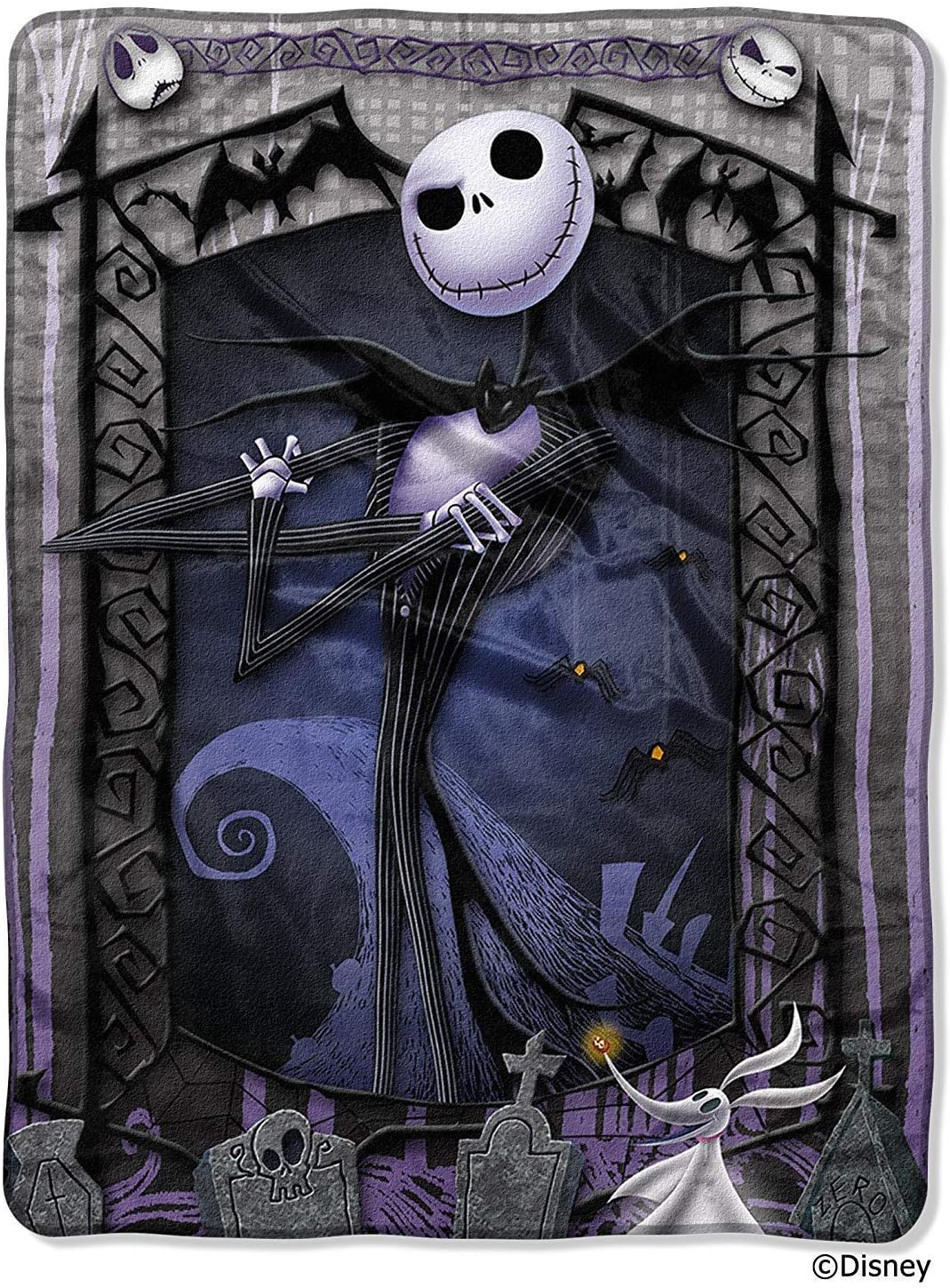 Jack Skellington & Zero Blanket Throw - The Nightmare Before Christmas Gift