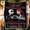 Jack and Sally My Only Love Blanket - Nightmare Before Christmas Couple Quilt