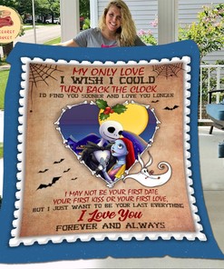 Jack and Sally My Only Love Blanket - Nightmare Before Christmas Fleece Bedding