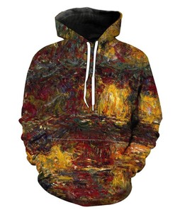 Japanese Footbridge Claude Monet 3D Graphic Hoodie