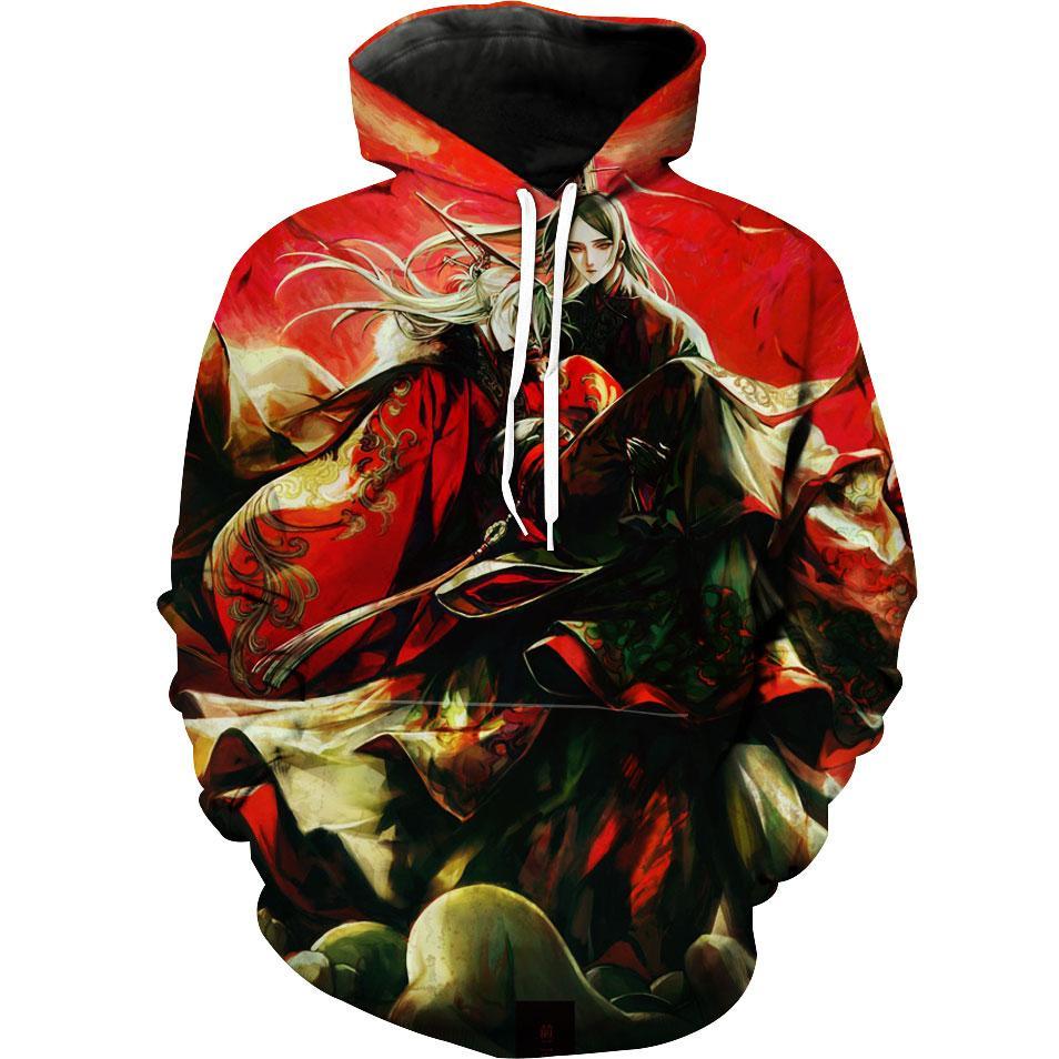 Japanese Style Fantasy Japanese Character All Over Print 3D Hoodie