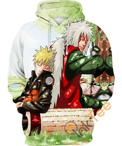 Jiraiya And Naruto Custom All Over Print 3D Hoodie