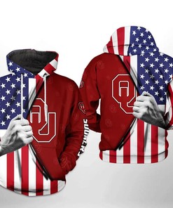 Joker With Flag American And Logo Oklahoma Sooners 3D Hoodie, Unique Gift Idea