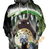 Jotaro And Totoro All Over Print 3D Hoodie