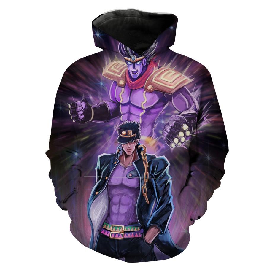 Jotaro Star Platinum Jojo Bizarre Adventure Stand 3D Hoodie