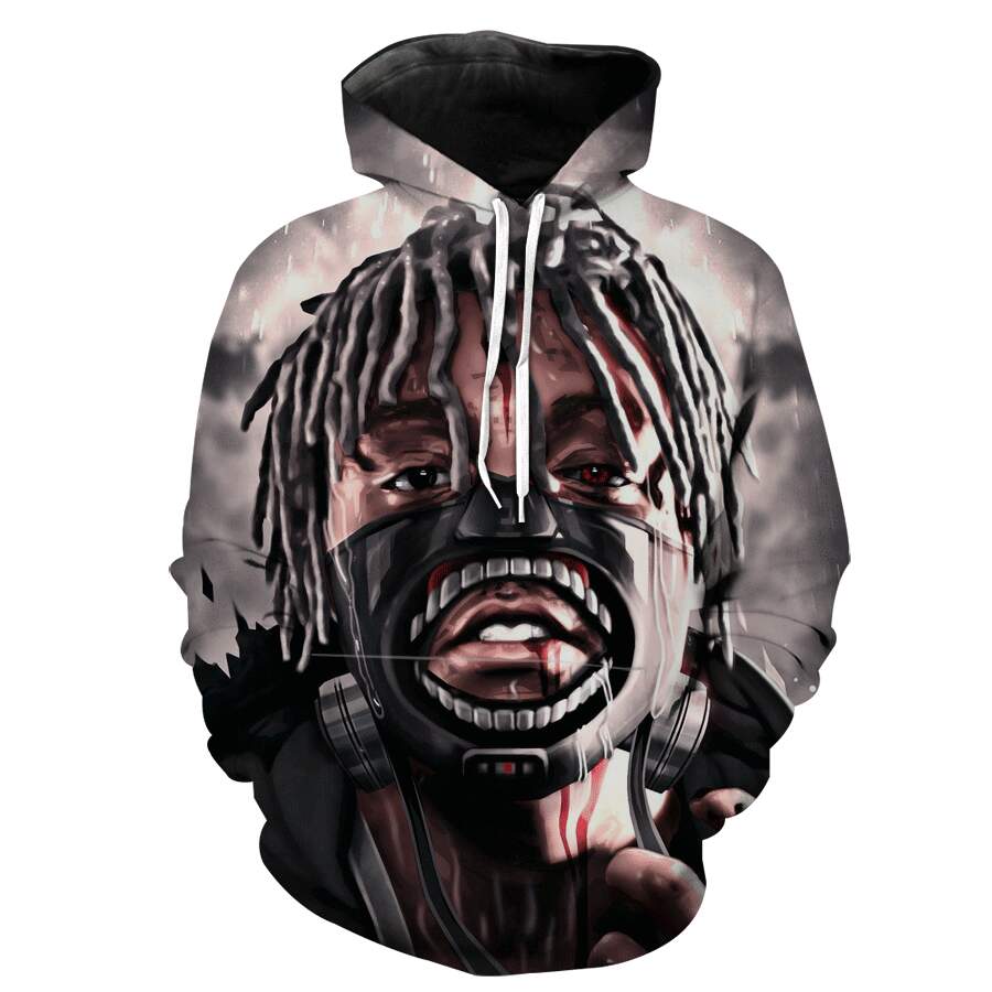 Juice Wrld Tokyo Ghoul X Juice Cross All Over Print 3D Hoodie