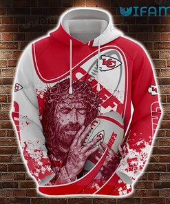 Kansas City Jesus Hug Football Hoodie 3D - Show Your Faith And Love For Football