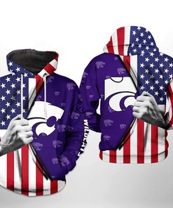 Kansas State Wildcats Celebrate Game Day With 3D All Over Print Zip Hoodie - Perfect Gifts