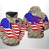 Kansas State Wildcats Us Flag Camo Veteran All Over Print Zip Hoodie 3D - Patriotic And Stylish