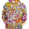 Kanto Pokemon All-Over Print Hoodie With 3D Graphic Print, 3D Graphic Hoodies