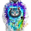 Kawaii Cheshire Kitten All Over Print Hoodie 3D