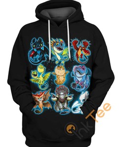 Kawaii Dragon All Over Print Hoodie 3D