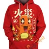 Kawaii Dragon Fire Hoodie 3D Graphic Full Print For Otaku