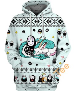 Kawaii Studio Ghibli X'Mas Hoodie 3D All Over Print Custom Gift