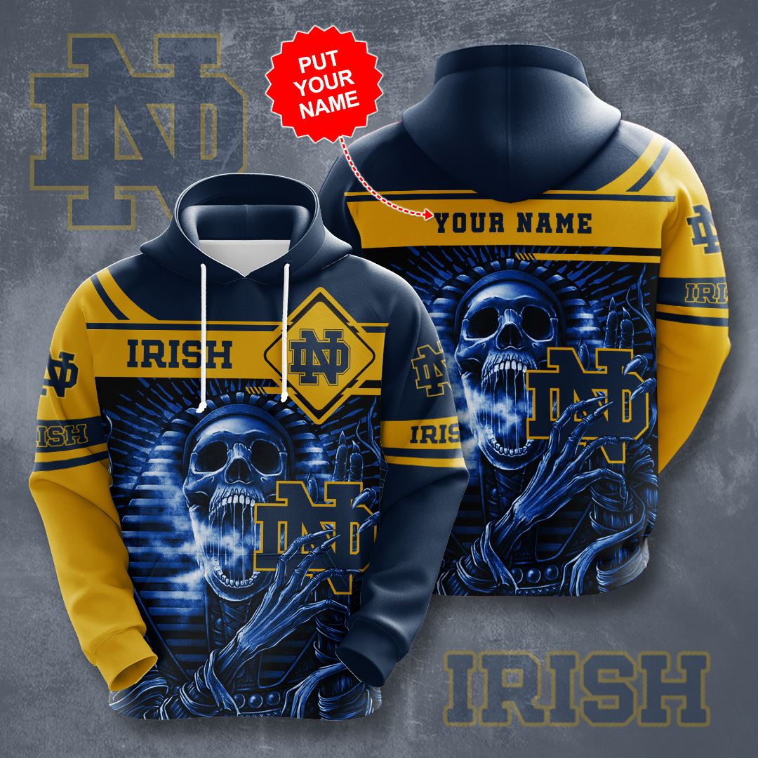 Keep Warm In Style With Personalized Notre Dame Fighting Irish Custom Hoodie 3D