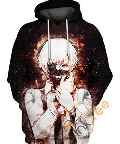 Ken Kaneki White Hair Hoodie 3D All Over Print Custom Design