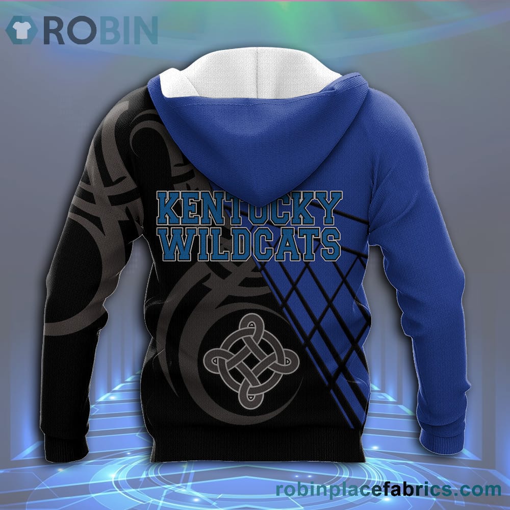 Kentucky Wildcats Celtic Pattern All Over Print 3D Hoodie - Ncaa Apparel